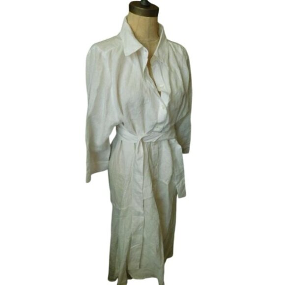 Chico's Size XL (3) Linen Hi Lo Midi Dress 2 Pieces Belted NWT $129 - Picture 4 of 4